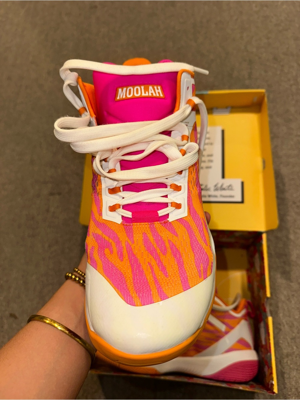 Women's Pink & Orange Athletic Shoes - Picture 3 of 8
